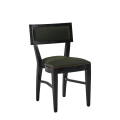 The Bogart Chair in Black with Hunter Green Seat Pad