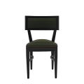 The Bogart Chair in Black with Hunter Green Seat Pad