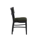 The Bogart Chair in Black with Hunter Green Seat Pad