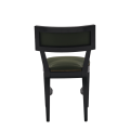 The Bogart Chair in Black with Hunter Green Seat Pad