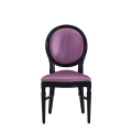 Chandelle Chair in Black with Icy Pink Seat Pad