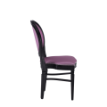 Chandelle Chair in Black with Icy Pink Seat Pad