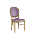 Chandelle Chair in Gold with Icy Pink Seat Pad