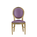 Chandelle Chair in Gold with Icy Pink Seat Pad