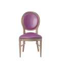 Chandelle Chair in Ivory with Icy Pink Seat Pad