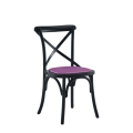 Coco Chair in Black with Icy Pink Seat Pad