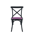 Coco Chair in Black with Icy Pink Seat Pad