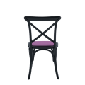 Coco Chair in Black with Icy Pink Seat Pad