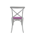 Coco Chair in White with Icy Pink Seat Pad