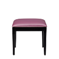 Divano Ottoman in Black with Icy Pink Seat Pad