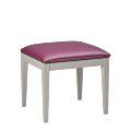 Divano Ottoman in White with Icy Pink Seat Pad