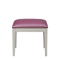 Divano Ottoman in White with Icy Pink Seat Pad