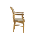 Chandelle Armchair in Gold with Ivory Seat Pad