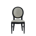 Chandelle Chair in Black with Ivory Seat Pad
