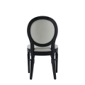 Chandelle Chair in Black with Ivory Seat Pad