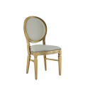 Chandelle Chair in Gold with Ivory Seat Pad