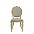 Chandelle Chair in Gold with Ivory Seat Pad