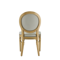 Chandelle Chair in Gold with Ivory Seat Pad