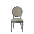 Chandelle Chair in Silver with Ivory Seat Pad