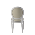 Chandelle Chair in White with Ivory Seat Pad
