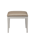 Divano Ottoman in White with Ivory Seat Pad