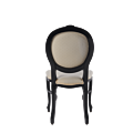 Louise Chair in Black with Ivory Seat Pad