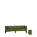 Hollywood Ottoman in Kiwi Velvet