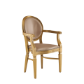 Chandelle Armchair in Gold with Latte Seat Pad
