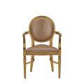 Chandelle Armchair in Gold with Latte Seat Pad