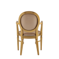 Chandelle Armchair in Gold with Latte Seat Pad