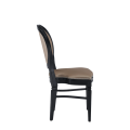 Chandelle Chair in Black with Latte Seat Pad