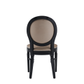 Chandelle Chair in Black with Latte Seat Pad