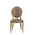 Chandelle Chair in Gold with Latte Seat Pad