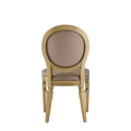 Chandelle Chair in Gold with Latte Seat Pad