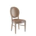 Chandelle Chair in Ivory with Latte Seat Pad