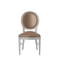 Chandelle Chair in White with Latte Seat Pad