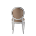 Chandelle Chair in White with Latte Seat Pad