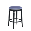 Beli Bar Stool Black with Lavender Seat Pad