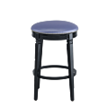 Beli Bar Stool Black with Lavender Seat Pad