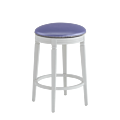 Beli Bar Stool White with Icy Lavender Pad