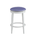 Beli Bar Stool White with Icy Lavender Pad