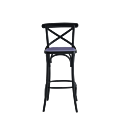 Coco Bar Stool in Black with Lavender Seat Pad