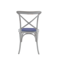 Coco Chair in White with Lavender Seat Pad