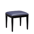 Divano Ottoman in Black with Lavender Seat Pad