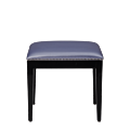 Divano Ottoman in Black with Lavender Seat Pad