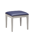 Divano Ottoman in White with Lavender Seat Pad