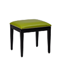 Divano Ottoman in Black with Lime Seat Pad
