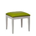 Divano Ottoman in White with Lime Seat Pad