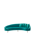 LA Sofa in Maldive Blue Velvet