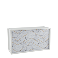 Unico Bar with White Frame and Marble Gold Line Front
